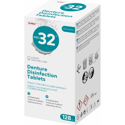 Dr.Max PRO32 Denture Disinfection Tablets 128 tablet – Hledejceny.cz