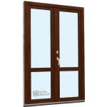 Kömmerling balkonové dveře 70 AD s příčkou O+OS klapačka levé tmavý dub/tmavý dub 120 x 220 cm oboustranná klika + FAB + hliníkový práh – Hledejceny.cz