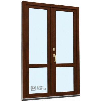 Kömmerling balkonové dveře 70 AD s příčkou O+OS klapačka levé tmavý dub/tmavý dub 120 x 220 cm oboustranná klika + FAB + hliníkový práh – Hledejceny.cz