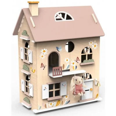 Speedy Monkey Dřevěný domeček Flowers Cottage s vybavením uni – Zboží Mobilmania
