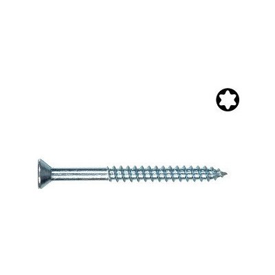 Vrut UNI-TEC SD 6x70 mm T30, částečný závit, zinek bílý, zápustná hlava 150ks – Hledejceny.cz