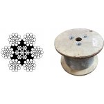 Lano válcované 6x26WS-IWRC, holé, 12mm, cívka 500m – Hledejceny.cz