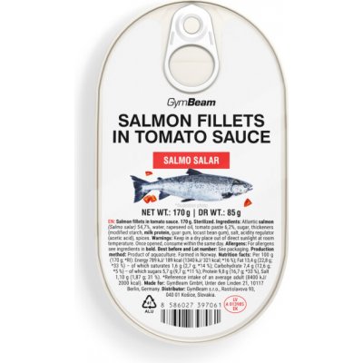 GymBeam Salmon fillets in tomato sauce 170 g – Zboží Dáma