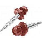 Šroub samořezný pozink. 4,8x60mm tmavě červená RAL3009 – Hledejceny.cz