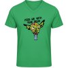 Pánské Tričko Soft-Style V Triko Gildan - Design - Zombie Pes - Irish Green