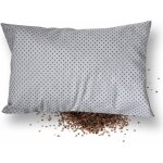 GADEO nahřívací pohankový polštářek POLKA DOTS šedá pohankové slupky s levandulí 18x28 cm – Sleviste.cz