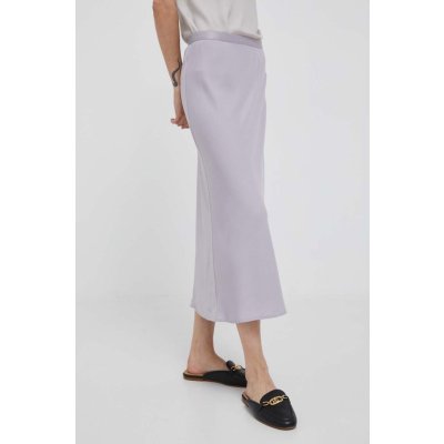 Calvin Klein sukně midi, áčková fialová