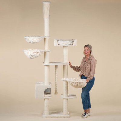 Elwing XXL Škrabadlo do stropu šedé 57 x 57 x 240-275 cm – HobbyKompas.cz