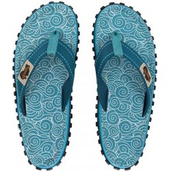 Gumbies Islander Flip-Flops Turquoise Swirls