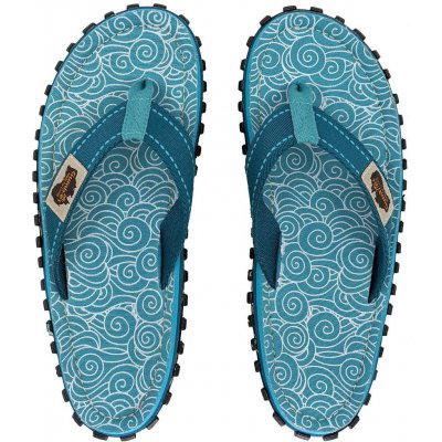 Gumbies Islander Flip-Flops Turquoise Swirls – Zboží Mobilmania