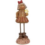 Clayre & Eef Vánoční dekorace Perníček Gingerbread dívka s lízátkem - 7*7*18 cm – Hledejceny.cz