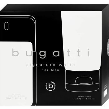 Bugatti Signature White EDT 100 ml + sprchový gel 200 ml dárková sada