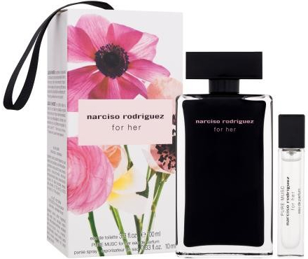 Narciso Rodriguez For Her dárkový set toaletní voda 100 ml + parfémovaná voda Pure Musc 10 ml