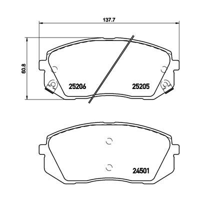 Sada brzdových destiček, vždy 4 kusy v sadě BREMBO P 30 056 (P30056) – Zboží Mobilmania