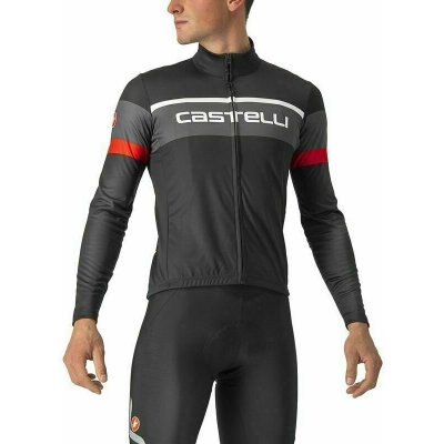 Castelli Passista Jersey Light Black/Dark Gray-Red – Zboží Mobilmania