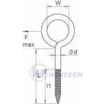 Oko s vrutem 30x14mm, ZB - Balení 25 ks – Hledejceny.cz