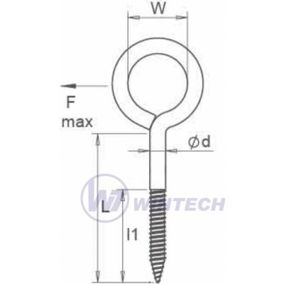 Oko s vrutem 30x14mm, ZB - Balení 25 ks – Hledejceny.cz