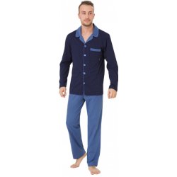 Pánské pyžamo Big Norbert 826 HOTBERG granát (modrá) 3XL