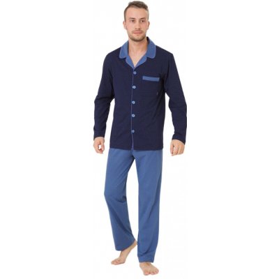 Pánské pyžamo Big Norbert 826 HOTBERG granát (modrá) 4XL – Zbozi.Blesk.cz