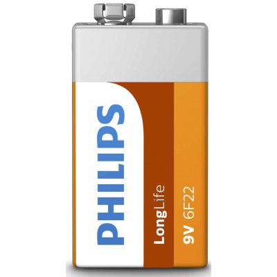 Philips LongLife 9V 1ks 6F22L1F/10 – Zboží Mobilmania