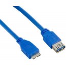 4World 08975 USB 3.0 AF- Micro BM 5m, modrý