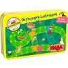 Desková hra Haba Mini hra pro děti Žebříky v džungli magnetická v kovové krabici