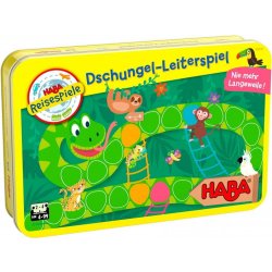 Haba Mini hra pro děti Žebříky v džungli magnetická v kovové krabici