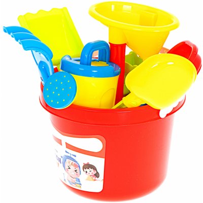 KIK Plastový kbelík s hračkami na písek 13ks