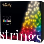 Twinkly Chytrý LED světelný řetěz Twinkly Strings Multicolor + White 250 žárovek černá barva multi barva plast – Zbozi.Blesk.cz