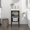 Koupelnový nábytek Emaga Koupelnový rám s vestavěným umyvadlem černý železo