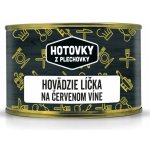 Hotovky z plechovky Hovězí líčka na červeném víně 400 g – Zboží Dáma