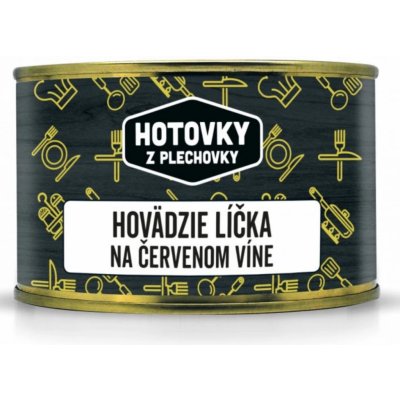 Hotovky z plechovky Hovězí líčka na červeném víně 400 g – Zboží Dáma