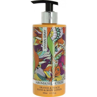 Vivian Gray Aroma Selection Orange & Peach mléko na ruce a tělo 400 ml – Zboží Dáma