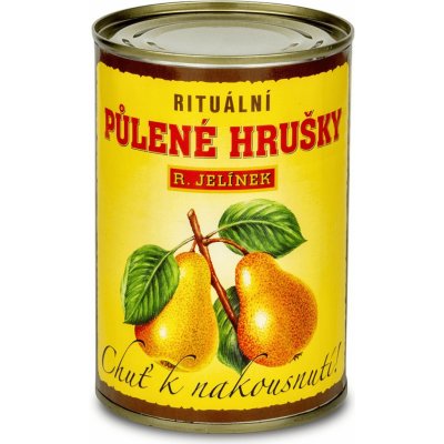 Rudolf Jelínek R. JELÍNEK Hrušky půlené kompotované 410 g – Zboží Dáma