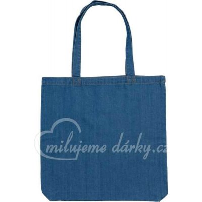 Střední džínová nákupní / plážová taška přes rameno modrý denim – Zboží Mobilmania