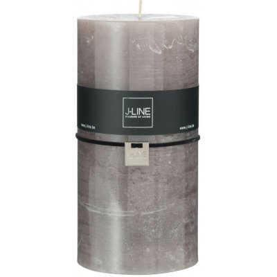 Válcová hnědo šedá svíčka XL - 10*10*20 cm - J-Line by Jolipa – Hledejceny.cz