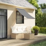 vidaXL Zatahovací markýza antracitová 150 x 150 cm textil a ocel – Zboží Mobilmania