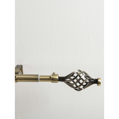 MKLuzkovinyCZ Garnýž jednořadá Davide - staré zlato 120 - 210 cm – Zboží Mobilmania