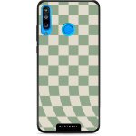 Mobiwear Glossy - Huawei P30 Lite - GA58G Zelená a béžová šachovnice – Zbozi.Blesk.cz