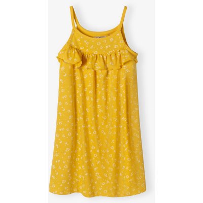 Dívčí letní šaty na ramínka žluté