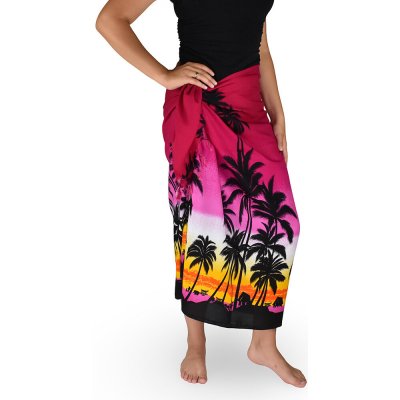 Thajsko Sarong Pareo BUN palmy růžová – Hledejceny.cz