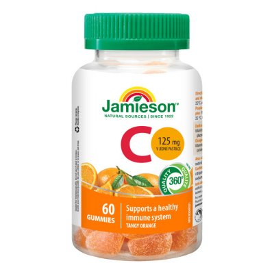 Jamieson Vitamín C Gummies Pomeranč 60 pastilek