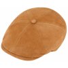 Čepice Fiebig Headwear since 1903 kožená 6-dílná bekovka s podšívkou béžová