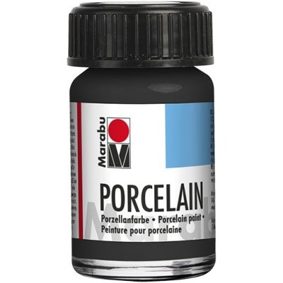 Marabu Barva na porcelán a sklo 15 ml černá – Zboží Dáma