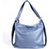 Kabelka Vera Pelle kabelka a batoh v 1 velká kožená kabelka na rameno a batoh 12 džínově modrá