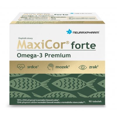 MaxiCor Forte Omega-3 Premium 90 tablet – Zbozi.Blesk.cz