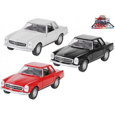 Welly Mercedes-Benz 230 SL 1963 12 cm kov zpětný chod - mix barevčervená, bílá, černá – Zboží Dáma