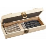 GEFU Sada steakových nožů BASCO 4 ks v elegantním boxu z borovice – Zbozi.Blesk.cz