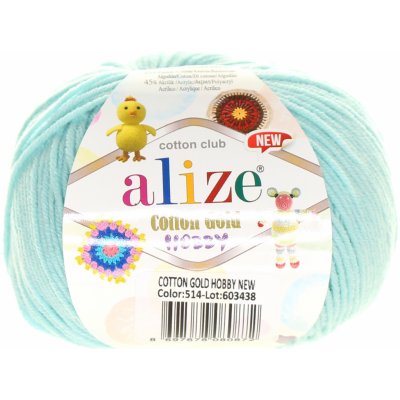 Alize Cotton Gold Hobby světle mentolová 514 – Zbozi.Blesk.cz