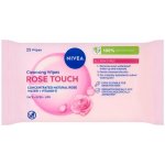 Nivea Rose Touch Čisticí pleťové ubrousky 25 ks – Hledejceny.cz